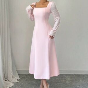 SHEIN Blush Long Sleeve Dress